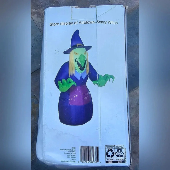 Gemmy Airblown Inflatable 4ft Halloween Scary Witch - Picture 2 of 7